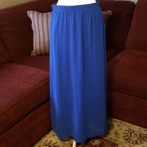 A line blue skirt